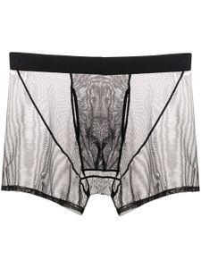 Fleur Du Mal boxer à empiècements en mesh - Noir