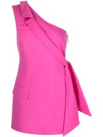 MSGM robe asymétrique à détail drapé - Rose