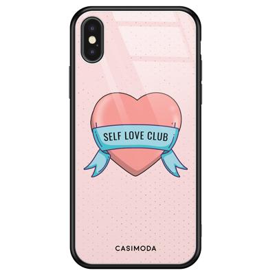 iPhone X/XS glazen hardcase - Self love club