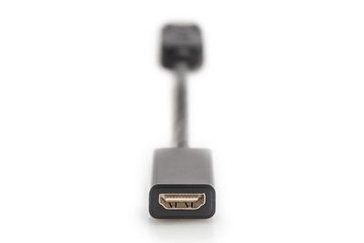 Digitus AK-340408-001-S DisplayPort / HDMI Adapter [1x DisplayPort stekker - 1x HDMI-bus] Zwart 15.00 cm