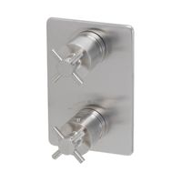 BWS Afbouwdeel Crux 2-Weg RVS tbv Thermostatisch Inbouwdeel Uni - thumbnail