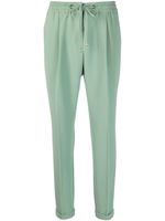 BOSS crepe drawstring straight-fit trousers - Vert