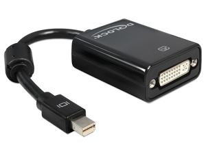 DeLOCK Adapter mini Displayport 0,18 m mini Displayport 20-pin M DVI-I 24+5 FM Zwart