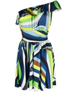 PUCCI robe courte Iride à design asymétrique - Vert