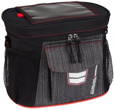 Starling stuurtas Ovaal 10,7 liter zwart/rood S2 Starling stuurtas Ovaal 10,7 liter zwart/rood S2