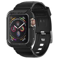 Spigen Rugged Armor Pro Apple Watch 9/8/SE (2022)/7/SE/6/5/4 TPU Case - 44mm/45mm - Zwart