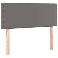 vidaXL Hoofdbord LED 90x5x78/88 cm kunstleer grijs, hoofdeinde, houten hoofdeinde, bedonderdeel, houten hoofdbord, slaapkamermeubel, bedaccessoire