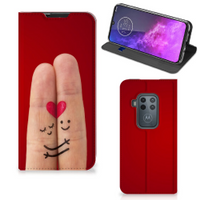 Motorola One Zoom Hippe Standcase Liefde - Origineel Romantisch Cadeau - thumbnail