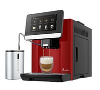 Acopino Volautomatische koffiezetapparaat, espressomachine, Barletta, groot kleurendisplay, met melksysteem voor perfect koffiegenot (rood)
