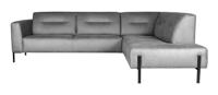LABEL51 Hoekbank 'Napoli' Rechts, Microfiber, kleur Grijs