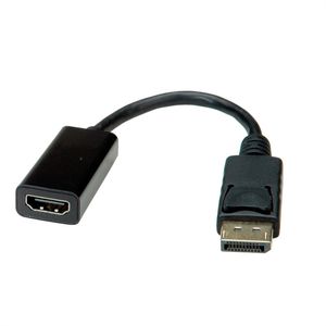 Value 12.99.3138 video kabel adapter 0,15 m DisplayPort HDMI Type A (Standaard) Zwart