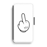 Middle finger white: iPhone XR Flip Hoesje