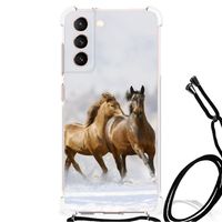 Samsung Galaxy S21 FE Case Anti-shock Paarden - thumbnail