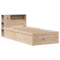 vidaXL Bedframe zonder matras massief grenenhout 90x200 cm, bed, ledikant, massief houten bedframe, bedbodem, bed frame, slaapmeubel, eenpersoonsbed