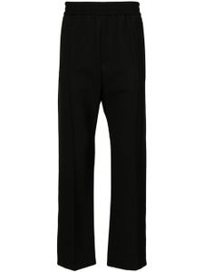 Emporio Armani pantalon en laine vierge à coupe droite - Noir