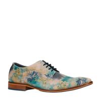 Sacha leren veterschoenen bloemenprint
