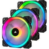 Corsair Casefan LL120 RGB 120mm Dual Light Loop RGB LED PWM Fan, 3 Fan Pack with Lightin