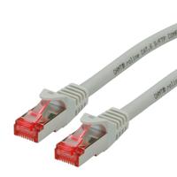 ROLINE patchkabel Cat.6 S/FTP (PiMF), componentniveau, LSOH, grijs, 0,5 m