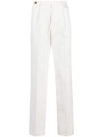 Brunello Cucinelli pantalon de costume à taille mi-haute - Blanc