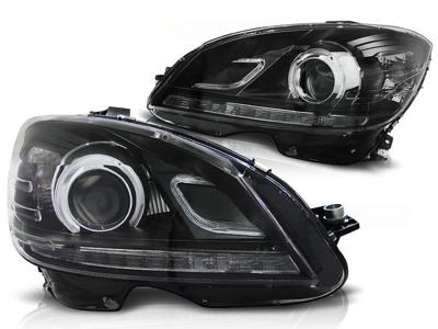 Tuning-Tec Koplampen dagrijlicht MERCEDES W204 07-10 DRL ZWART