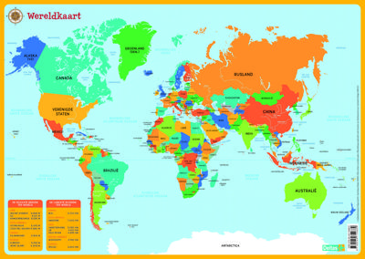 Educatieve onderleggers - De wereldkaart