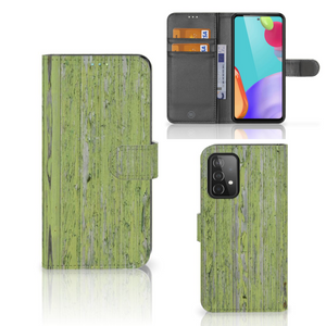 Samsung Galaxy A52 Book Style Case Green Wood