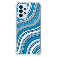 Samsung Galaxy A23 Doorzichtige Silicone Hoesje Waves Blue - thumbnail