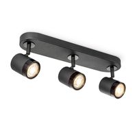 Light depot - LED opbouwspot Manu 3 lichts - 39 cm - zwart - Outlet