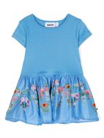 Molo robe en coton biologique à fleurs - Bleu