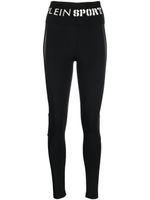 Plein Sport legging à taille haute à logo - Noir