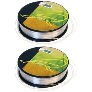 2x Nylon hobby binddraad/etalagedraad 0.3 mm x 25 meter