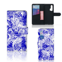 Telefoonhoesje met Naam Honor 20 Pro Angel Skull Blauw