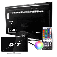 Tv backlight set met 1 RGBWW ledstrip voor tv’s 32-40 inch