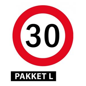 30 jaar versiering feestpakket groot