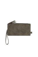 Zusss Dubbele portemonnee snake grijs-groen