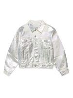 MM6 Maison Margiela Kids veste en jean à effet métallisé - Tons neutres