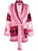 Alanui cardigan Icon en jacquard - Rose