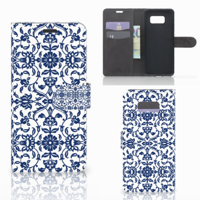 Samsung Galaxy S8 Plus Hoesje Flower Blue