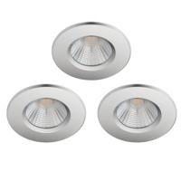 Philips set van 3 inbouwspots Dive 3x6w - 2700K - 8,5cm chroom 78967100 - thumbnail