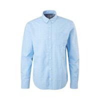 s.Oliver geruit regular fit overhemd lichtblauw