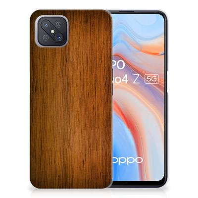 OPPO Reno4 Z | A92s Bumper Hoesje Donker Hout OPPO Reno4 Z | A92s Bumper Hoesje Donker Hout