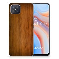 OPPO Reno4 Z | A92s Bumper Hoesje Donker Hout