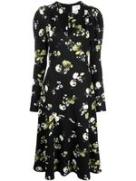 ERDEM robe à fleurs - Noir