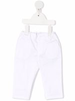 Emporio Armani Kids pantalon taille-haute à taille élastiquée - Blanc