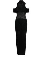 Chiara Ferragni cold-shoulder sequin-embellished maxi dress - Noir