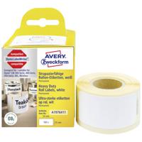 Avery-Zweckform Rol met etiketten Compatibel vervangt DYMO 1976411 25 x 54 mm Folie Wit 160 stuk(s) Permanent hechtend Universele etiketten A1976411