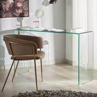 Kave Home Glazen Sidetable Burano, 125 x 40 cm - Transparant - thumbnail