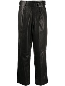 Helmut Lang pantalon crop à design drapé - Noir