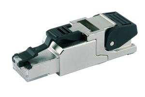 Telegärtner Kabel RJ45-stekker CAT 6A afgeschermd J00026A2003 Stekker, recht Aantal polen 8P8C Metaal 1 stuk(s)