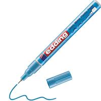 edding 780 glanslakmarker - licht-blauw metallic - 1 verfstift - extra fijne punt 0,8 mm - verfpen voor glas, stenen, hout, plastic, papier - waterproof, hoge dekking